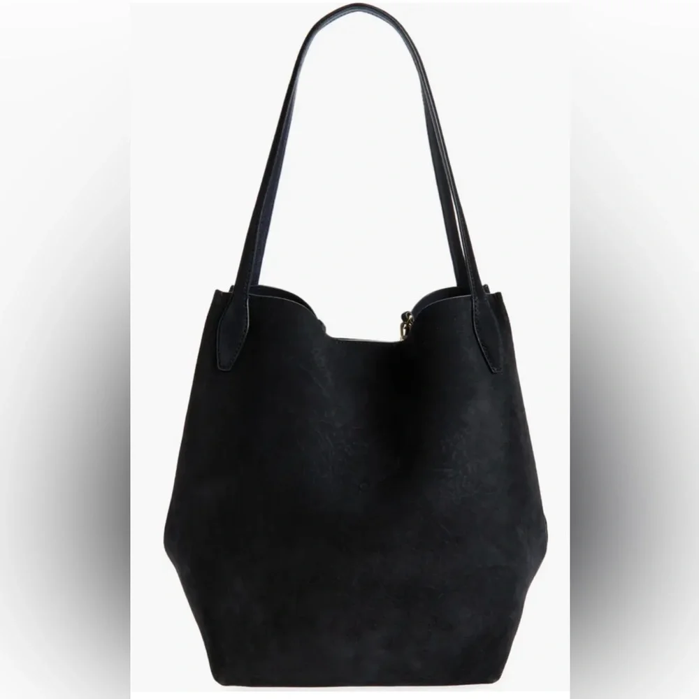 MADEWELL The Shopper Tote in Soft Grain Suede - Picture 2 of 16